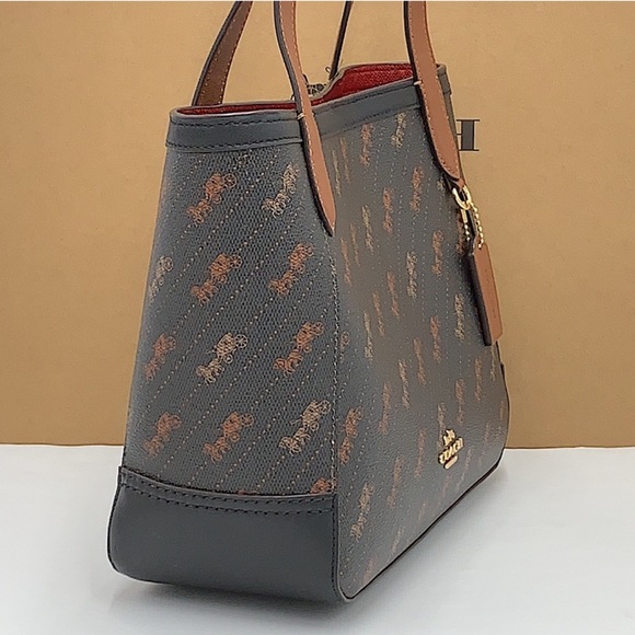 Coach HORSE AND CARRIAGE TOTE WITH HORSE AND CARRIAGE DOT PRINT - Picture 6 of 12
